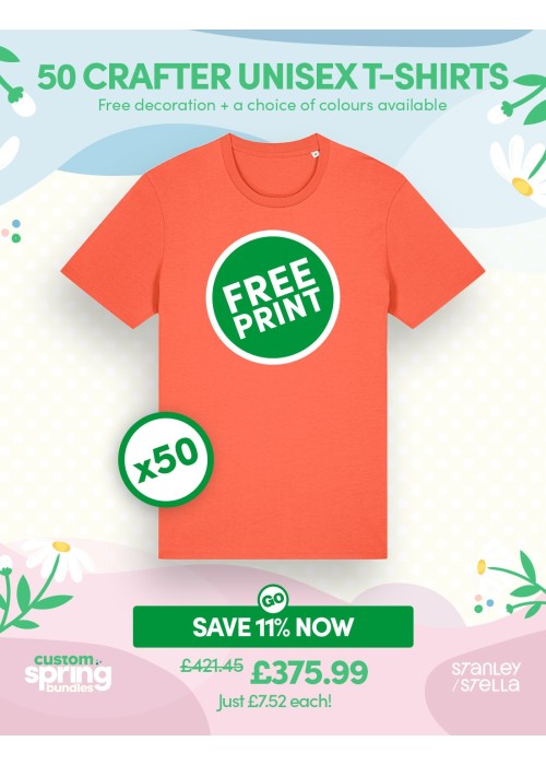 Bundle: 50 x Crafter Unisex T-Shirt with Free...