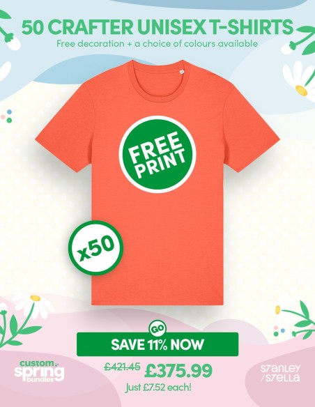 Bundle: 50 x Crafter Unisex T-Shirt with Free Printing