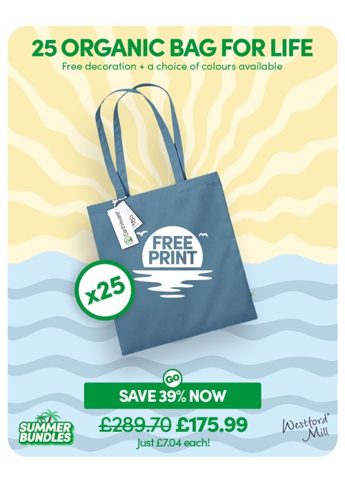 Bundle: 25 x Organic Bag For Life with Free...