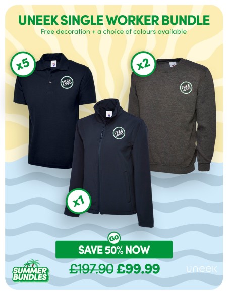 Bundle: Uneek Single Worker Pack with Free Logo