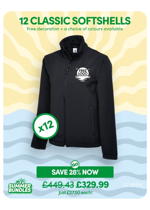 Bundle: 12 Classic Softshell Jackets with Free...
