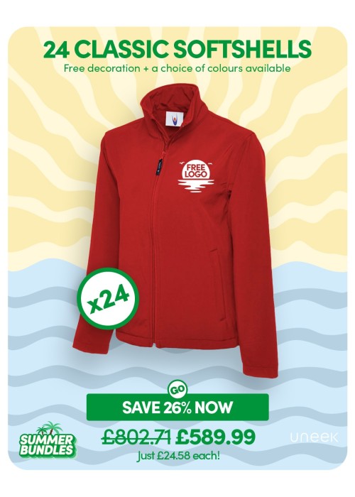Bundle: 24 Classic Softshell Jackets with Free...