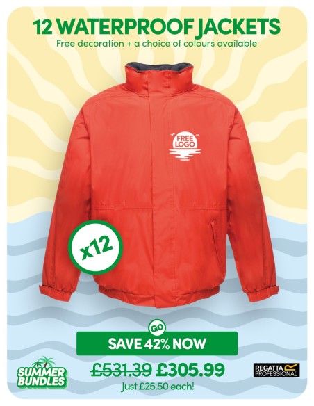 Bundle: 12 Regatta Professional Waterproof Jackets with Free Logo