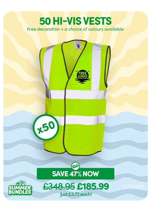 Bundle: 50 Hi-Vis Vests with Free Logo