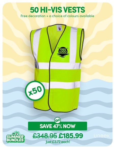 Bundle: 50 Hi-Vis Vests with Free Logo