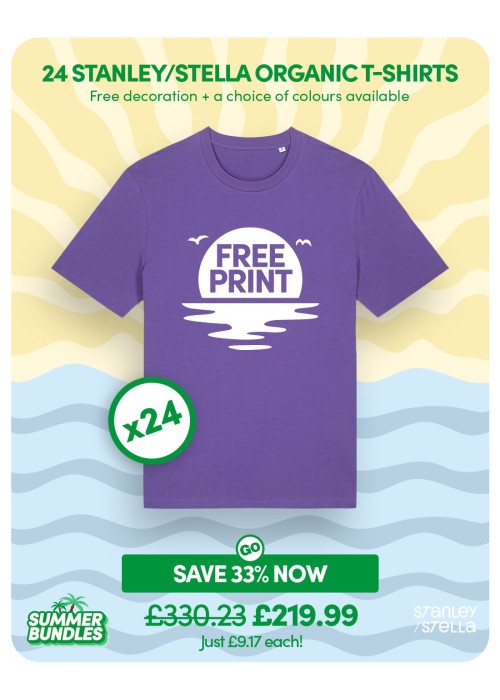 Bundle: 24 Stanley/Stella Organic T-Shirts with...