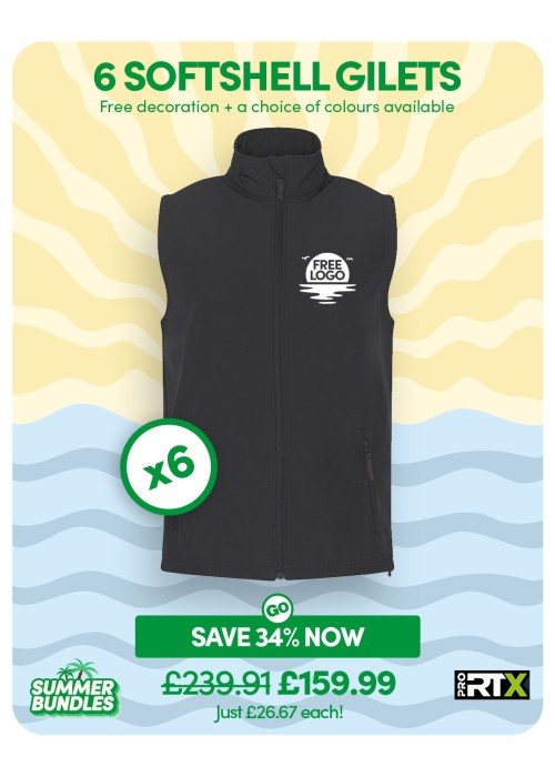 Bundle: 6 ProRTX 2-Layer Softshell Gilets with...