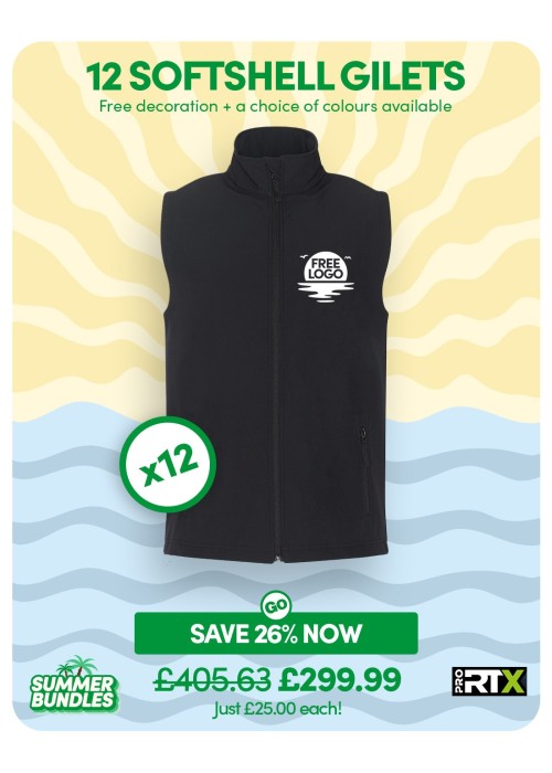 Bundle: 12 ProRTX 2-Layer Softshell Gilets with...