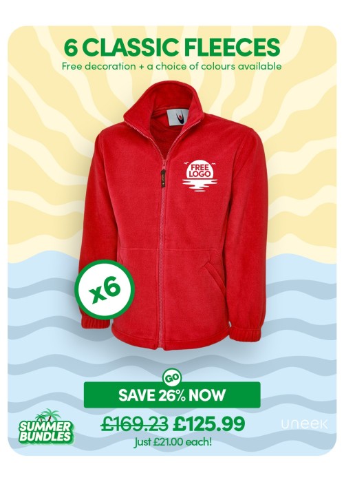 Bundle: 6 Classic Full Zip Fleece Jackets with...