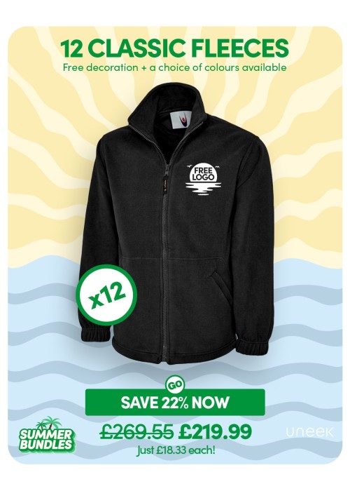 Bundle: 12 Classic Full Zip Fleece Jackets with...