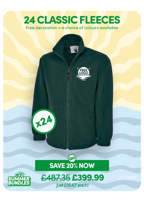 Bundle: 24 Classic Full Zip Fleece Jackets with...