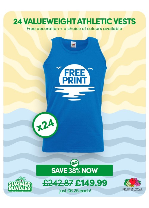 Bundle: 24 x Valueweight Athletic Vests with...