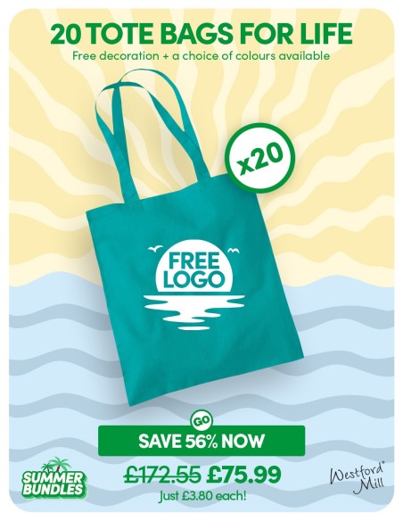 Bundle: 20 x Tote Bag For Life with Free Printing