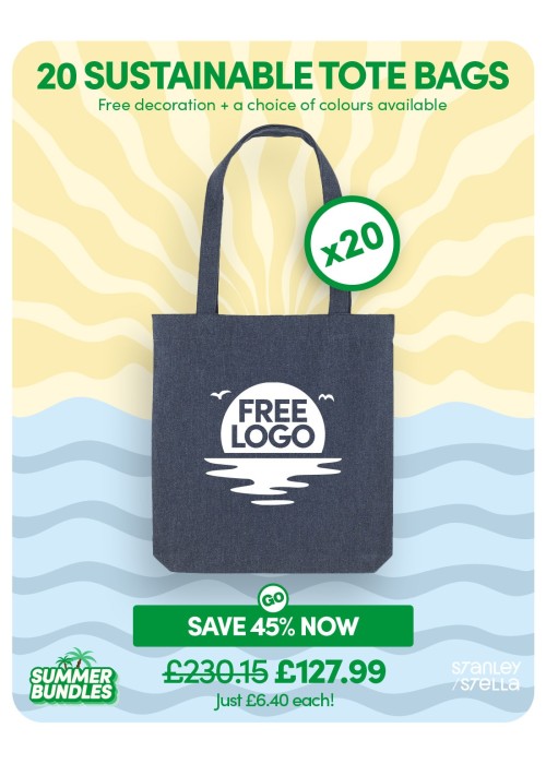 Bundle: 20 x Sustainable Tote Bag with Free...