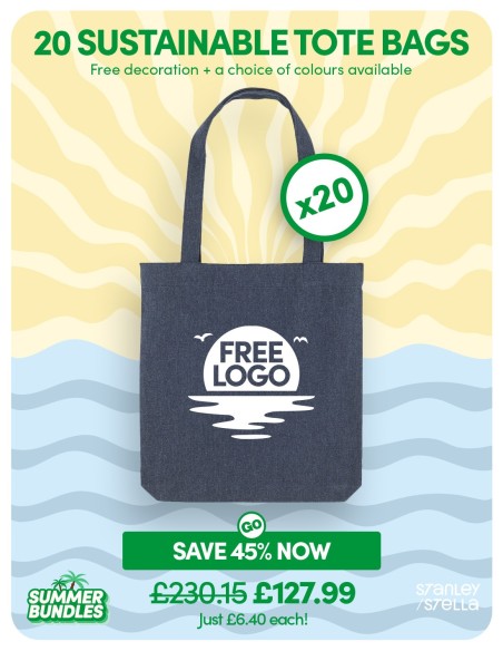 Bundle: 20 x Sustainable Tote Bag with Free Printing