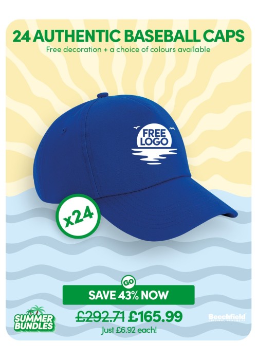 Bundle: 24 x Authentic 5-Panel Baseball Cap...