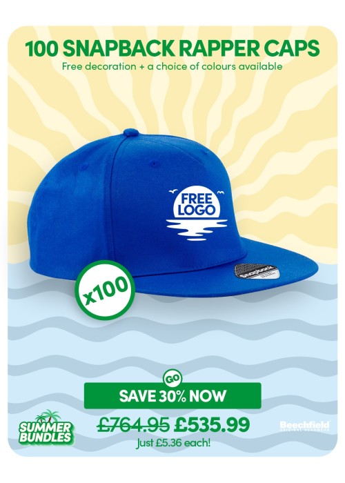 Bundle: 100 x 5-Panel Snapback Rapper with FREE...