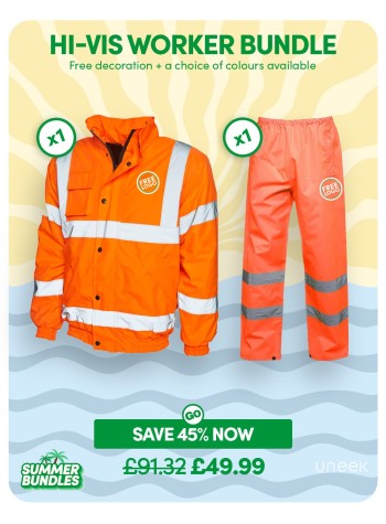 A fantastic value Hi-Vis Worker bundle of our best-selling Workwear with FREE CUSTOMISATION included.