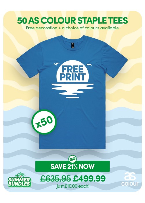 Bundle: 50 x AS Colour Staple Tees with Free...