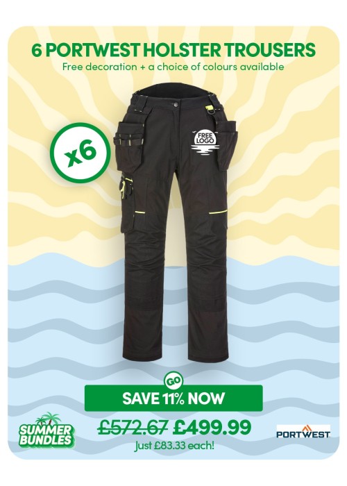 Bundle: 6 x Portwest WX3 Eco Stretch Holster...