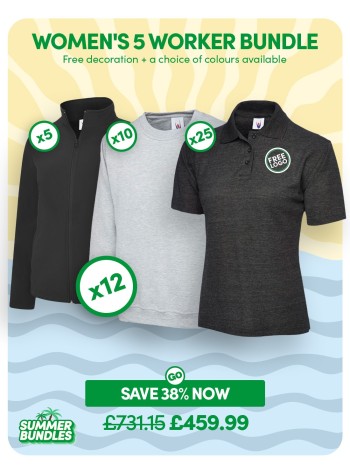 Women's 5 Worker Bundle with Free Logos