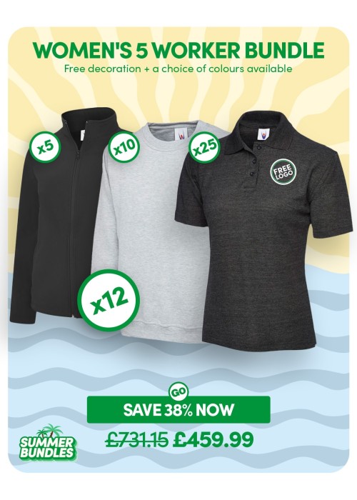 Women's 5 Worker Bundle with Free Logos