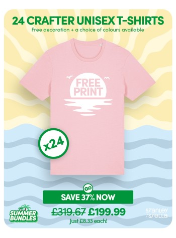 Bundle: 24 x Crafter Unisex T-Shirt with Free Printing