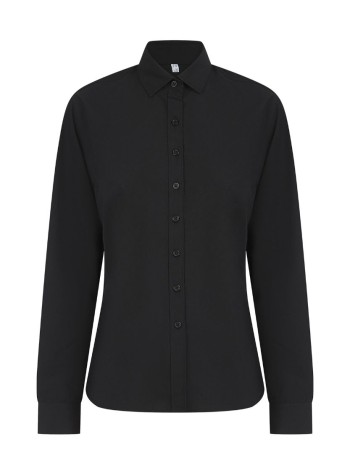 Henbury Women’s Long Sleeve ‘Cotton-Feel’ Coolplus® Shirt 2