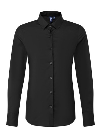 Premier Women’s Long Sleeve ‘Recyclight’ Poplin Shirt 2