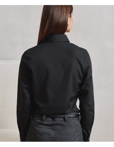 Premier Women’s Long Sleeve ‘Recyclight’ Poplin Shirt