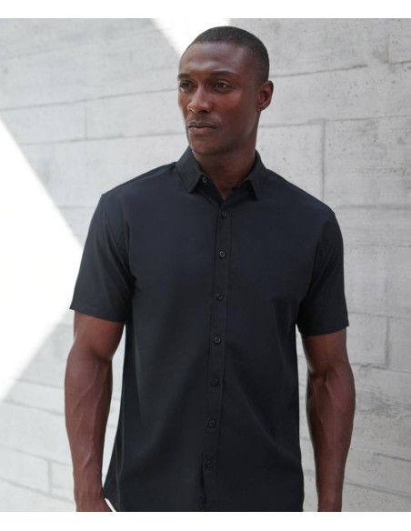 Henbury Short Sleeve ‘Cotton-Feel’ Coolplus® Shirt