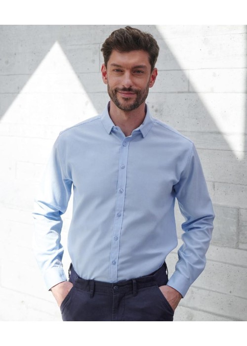 Henbury Long Sleeve ‘Cotton-Feel’ Coolplus® Shirt