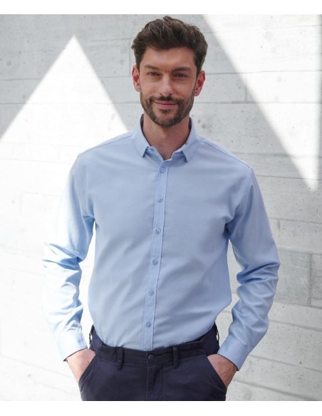 Henbury Long Sleeve ‘Cotton-Feel’ Coolplus® Shirt