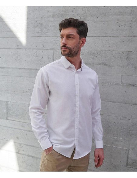 Henbury Long Sleeve ‘Cotton-Feel’ Coolplus® Shirt