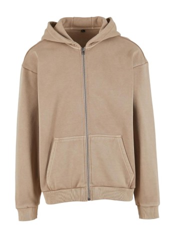 Build Your Brand Vintage heavy zip hoodie 2