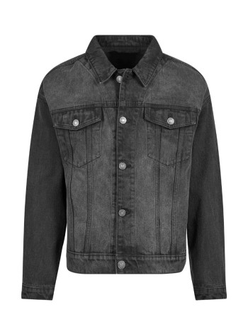 Build Your Brand Heavy ounce boxy denim jacket 2