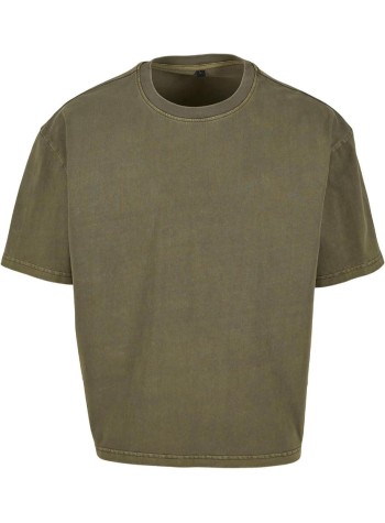 Build Your Brand Vintage cropped heavy oversized tee 2