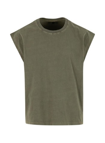Build Your Brand Vintage cropped heavy sleeveless tee 2