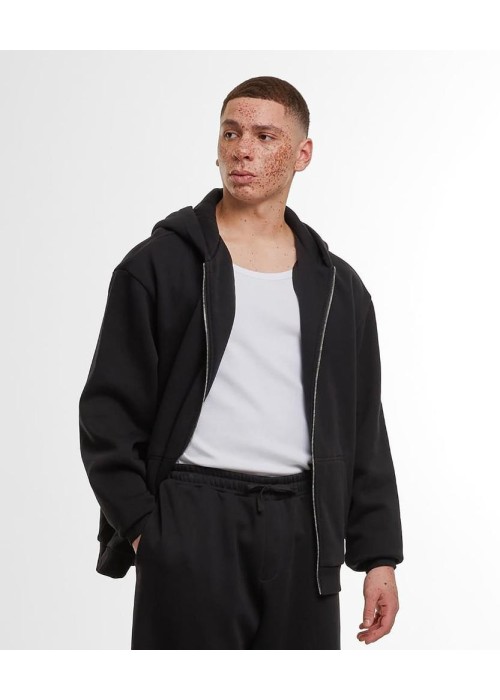 Build Your Brand Loose-fit zip hoodie