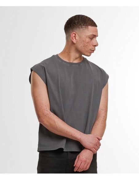 Build Your Brand Vintage cropped heavy sleeveless tee