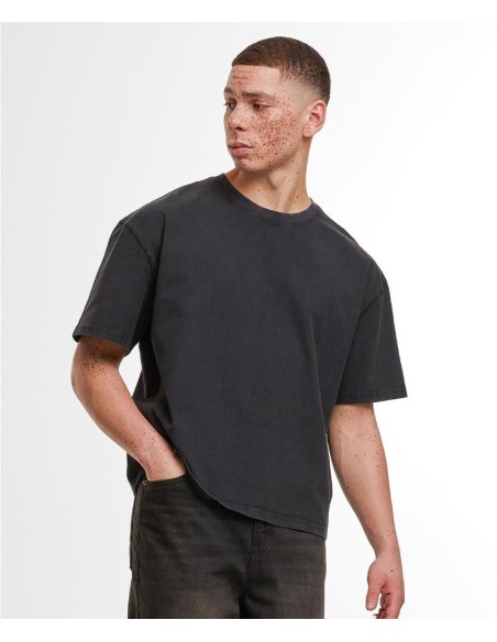 Build Your Brand Vintage cropped heavy oversized tee