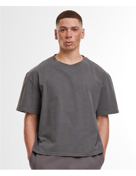 Build Your Brand Vintage cropped heavy oversized tee
