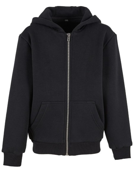 Build Your Brand Kids fluffy zip hoodie