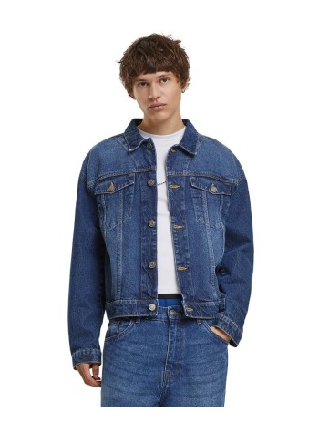 Build Your Brand Heavy ounce boxy denim jacket