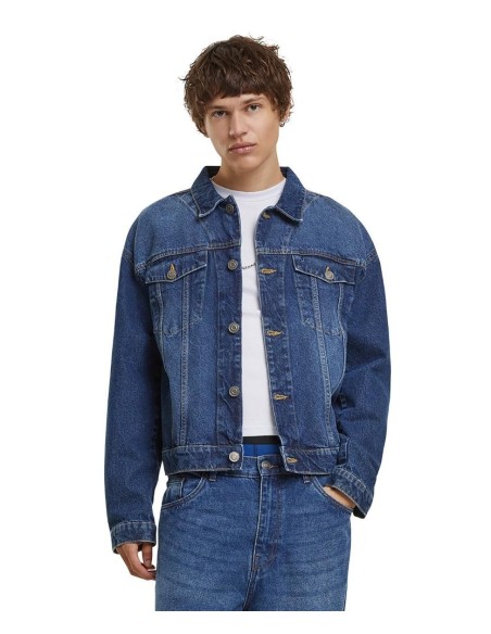 Build Your Brand Heavy ounce boxy denim jacket