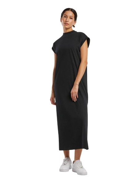 Build Your Brand Women’s long extended shoulder dress