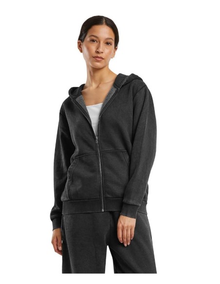 Build Your Brand Women’s vintage heavy zip hoodie