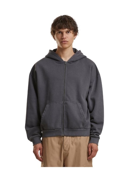 Build Your Brand Vintage heavy zip hoodie