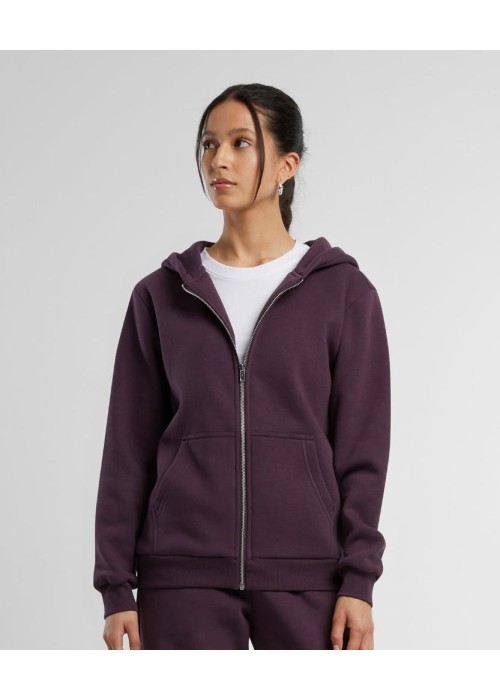 Build Your Brand Women’s fluffy zip hoodie