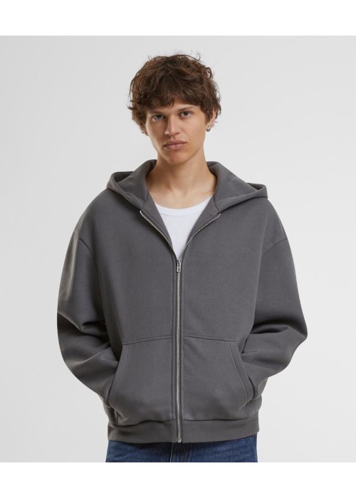 Build Your Brand Fluffy zip hoodie